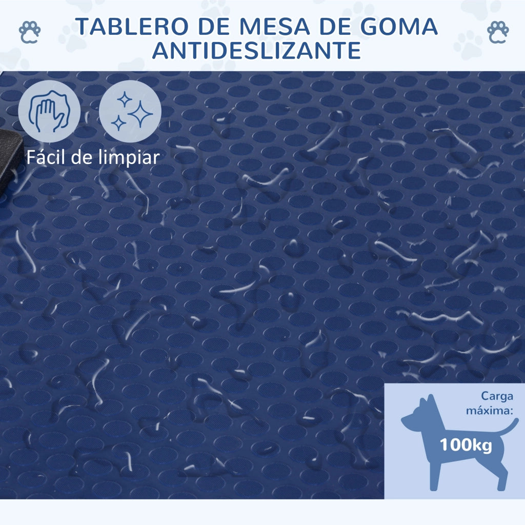 Tavolo da toelettatura per animali pieghevole con scaffale ¨C zephmum ¨C acciaio 107x60x170 cm