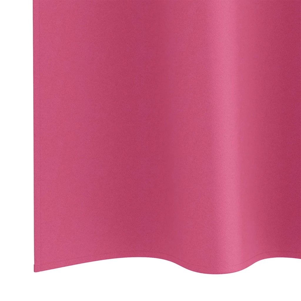 Tende Oscuranti | Tende Blackout con Anelli 2 pz Rosa Vivo 260 x 140 cm