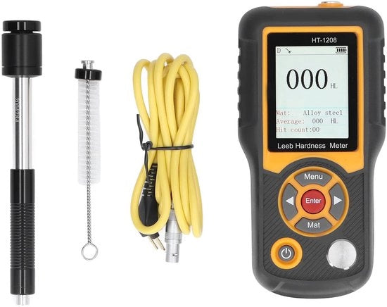 Misuratore di Durezza Portatile 170-960 HL - Misuratore di Durezza Metallico - Schermo a Colori TFT - Per Acciaio/Ferro/Bronzo/Coppo/Alluminio - Incluso HRA/HRB/HRC/HB/HV/HSD