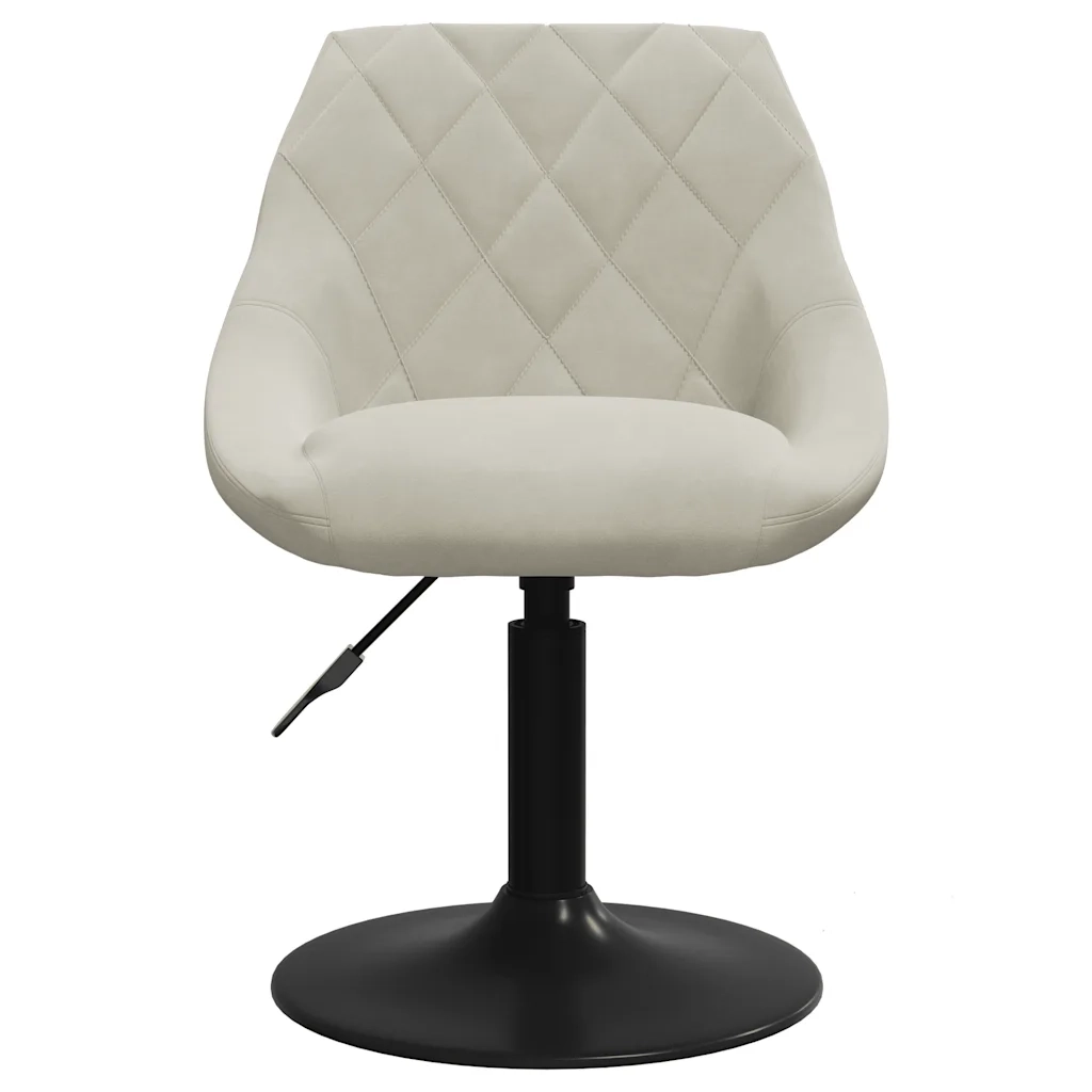 Sgabello da Bar Crema in Velluto 335315