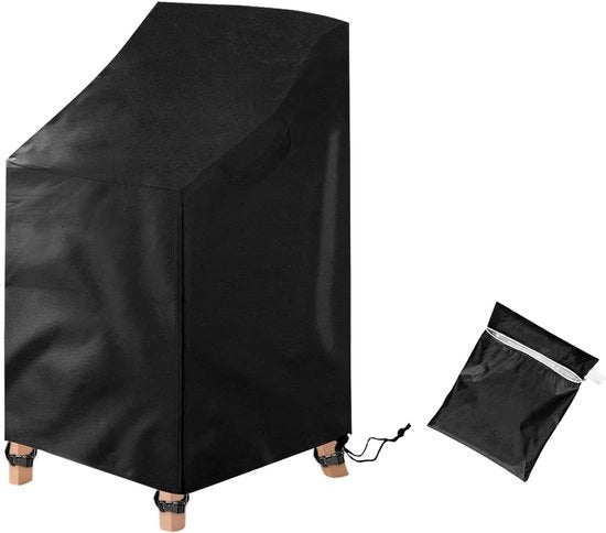 Stoelhoes per giardino - 72 x 92 x 120 cm - Stoelhoes impermeabile - Copertura per sedili da giardino - Protezione per sedie da giardino - 210D tessuto Oxford - Impermeabile - Adatto per esterni in giardino, balcone o terrazzo - Nero