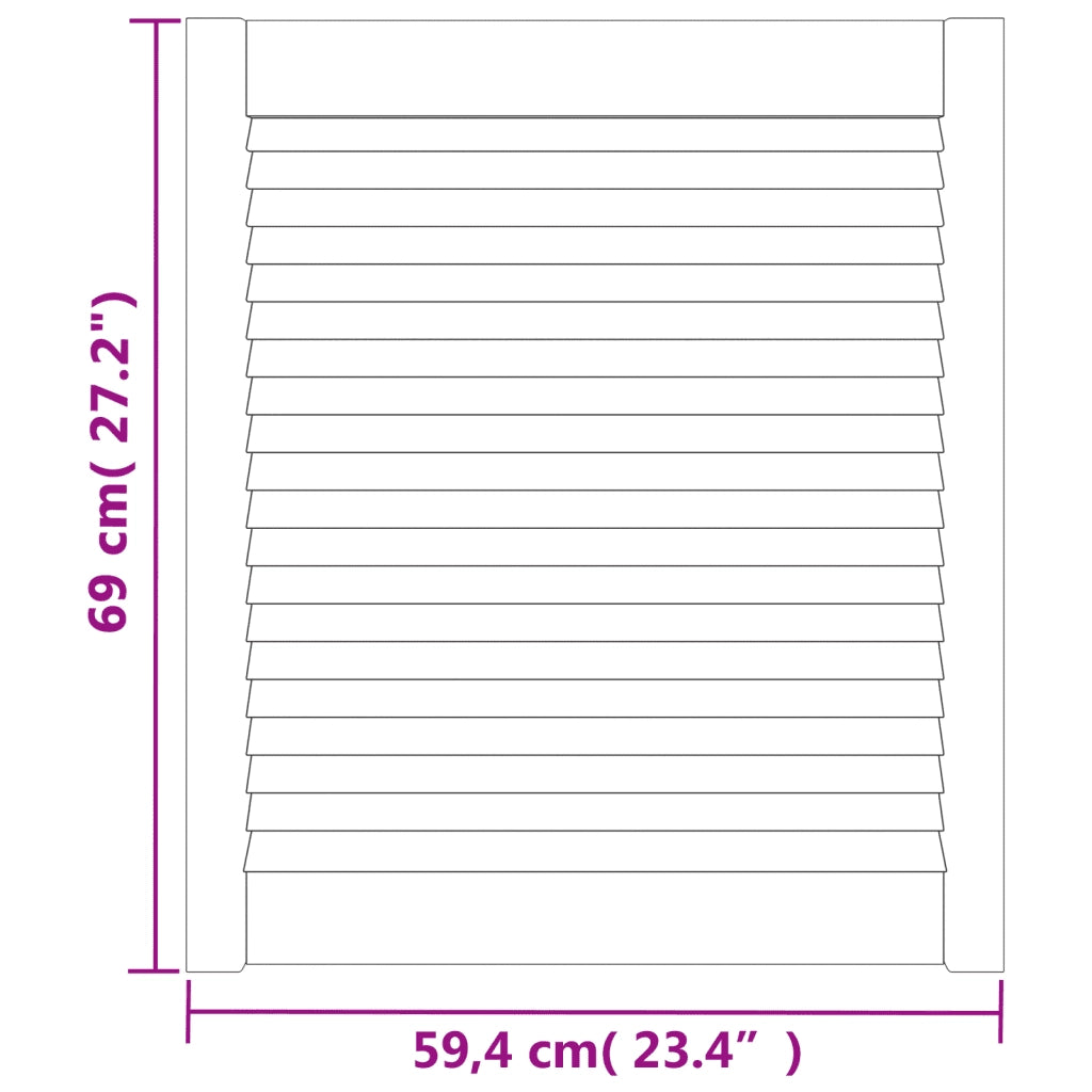 Anta a Lamelle Bianca 69x59,4 cm in Legno di Pino CFW9087535