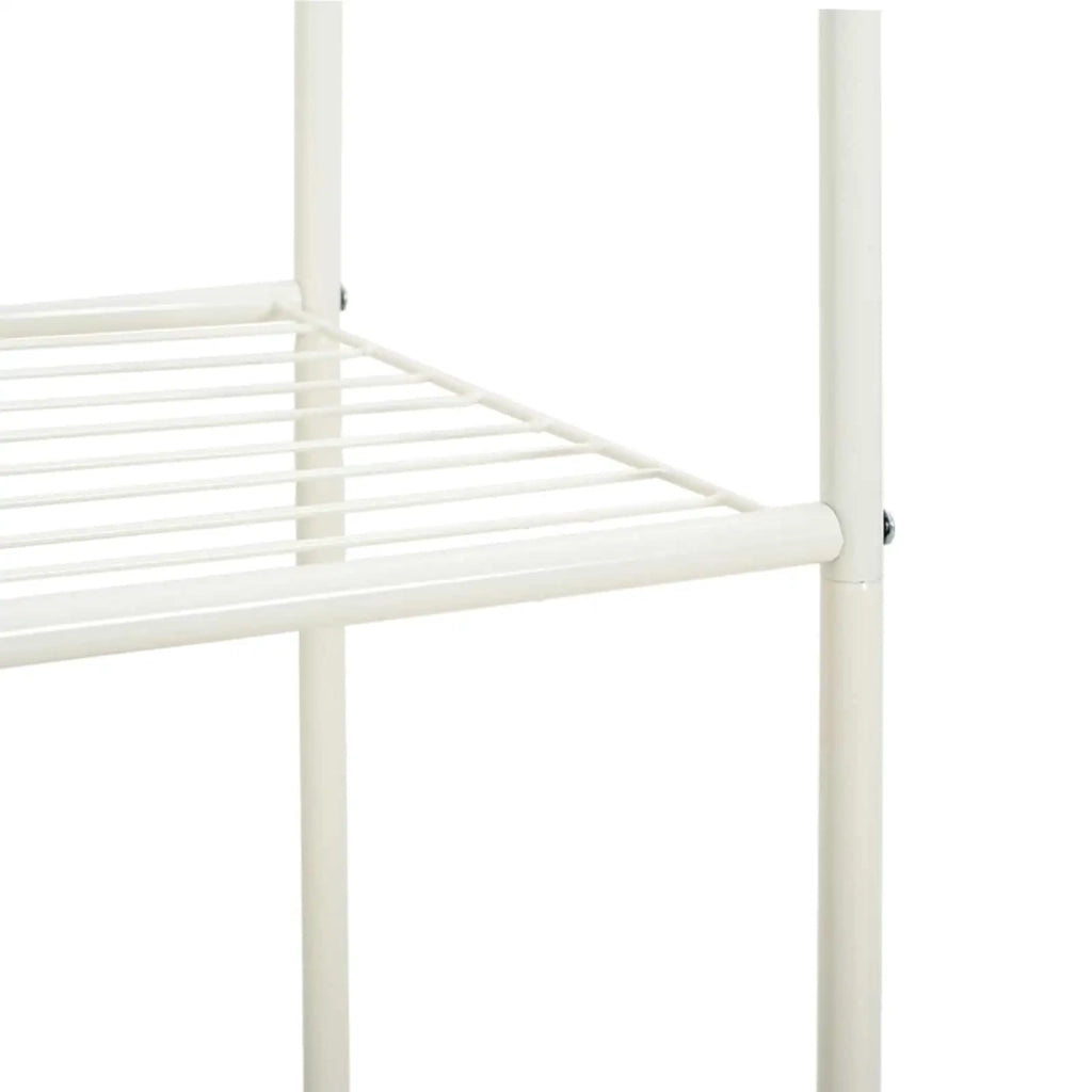 Stendibiancheria con lo scaffale Bianco 80 x 53 x 156 cm CFW6642584