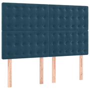 Testiera | Testata Blu Scuro 144x5x118/128 cm Velluto