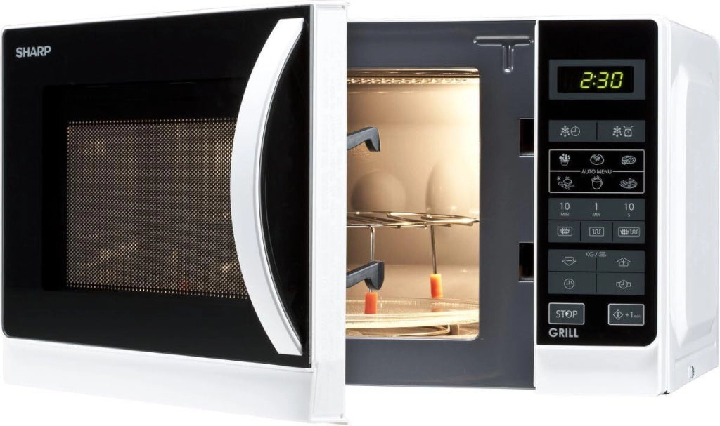 Sharp R-642 WW Superficie piana Microonde con grill 20 L 800 W Bianco