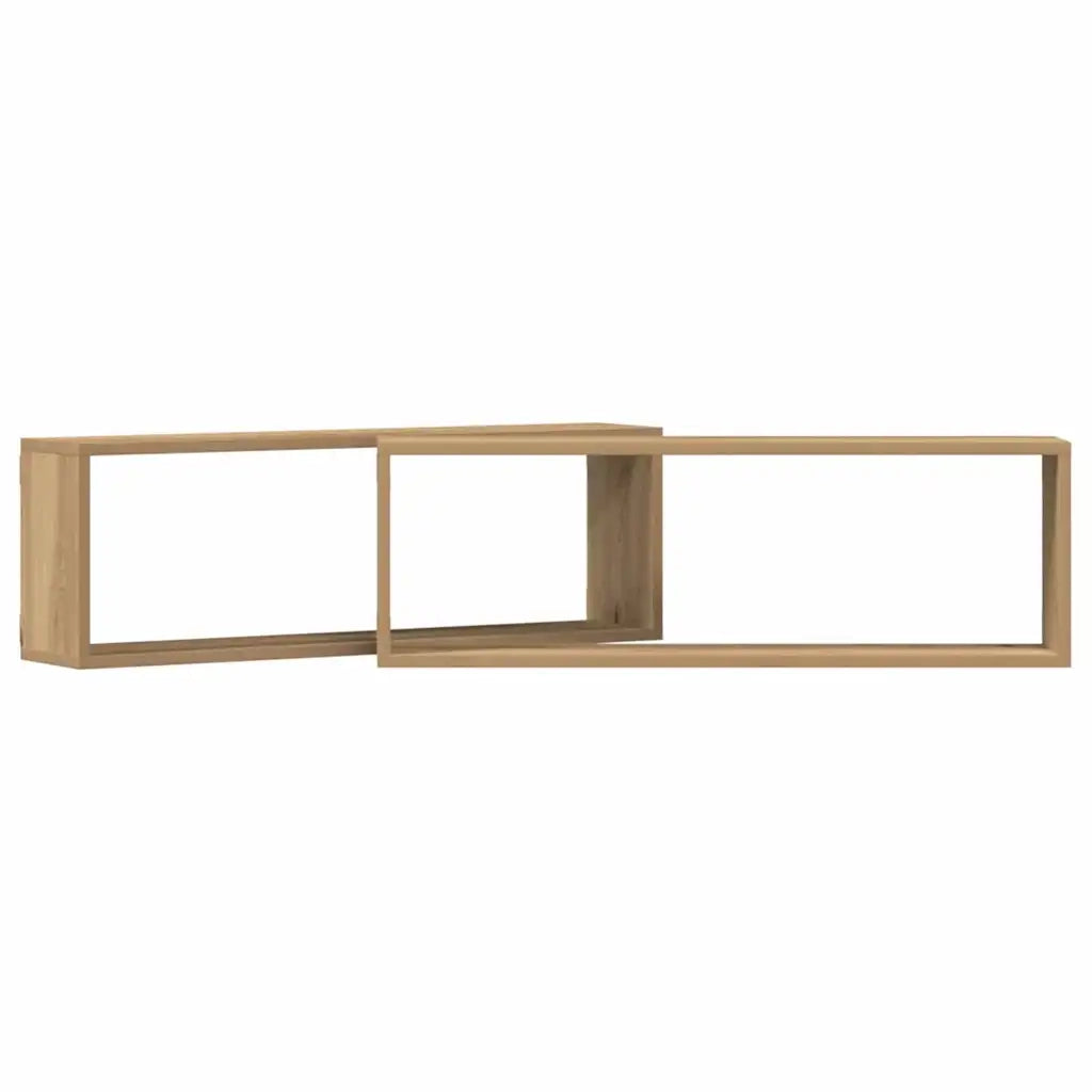 Scaffali da parete 2 pcs Rovere Artigianale 80 x 15 x 26 cm 862641