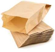 Zaketti di Carta - Sacchetti di Carta - Cadeau Sacchetti - Marrone - Sacchetti per Pane - Ideali per Dolci e Biscotti - 100 Pezzi - 18 x 32 cm