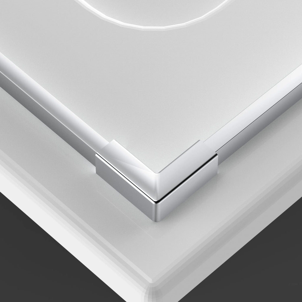 Box doccia angolare 90x90 cm apertura due ante battenti H200 cm cristalli trasparente 6mm profilo CROMATO IVO