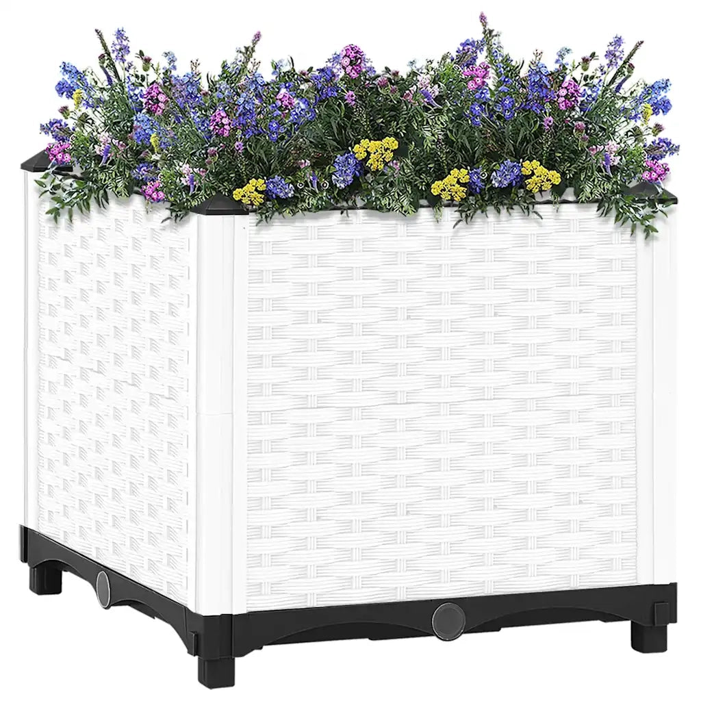 Fioriera Rialzata-Vaso da Esterno-Fioriera Elevata 40x40x38 cm in Polipropilene 919313