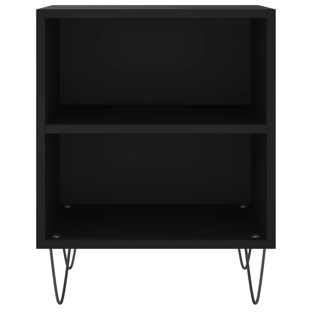 Comodini 2 pz-Set di 2 Tavolino da notte Neri 40x30x50 cm in Legno Multistrato