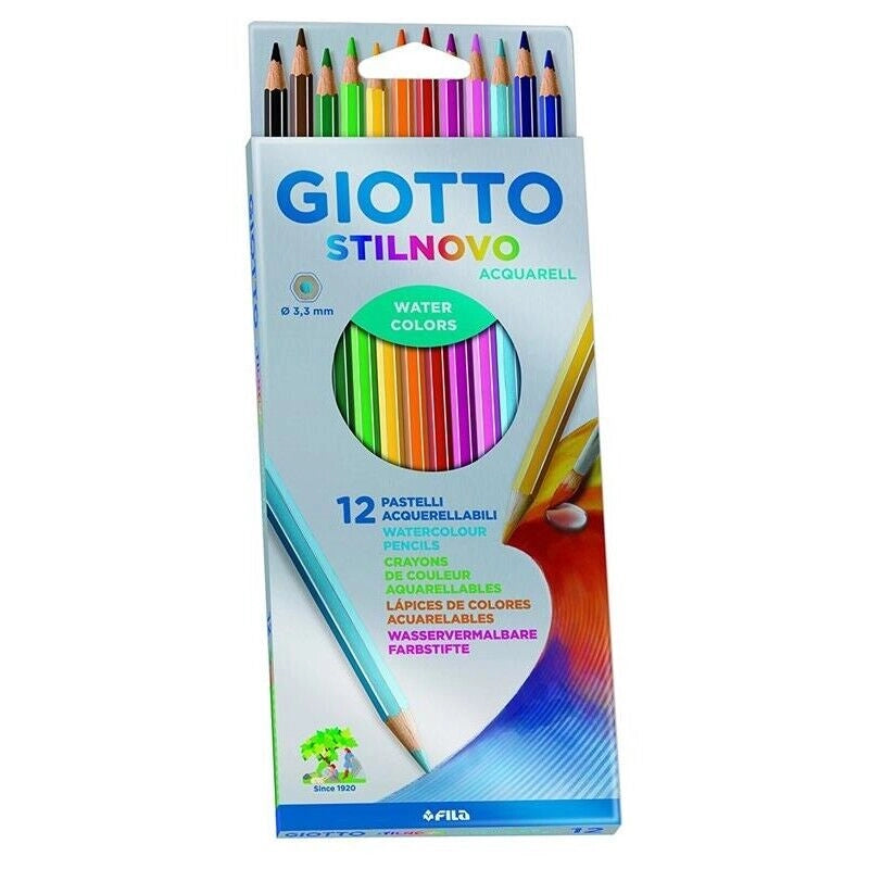 GIOTTO STILNOVO ACQUERELLI PASTELLI ACQUERELLABILI 12 PZ