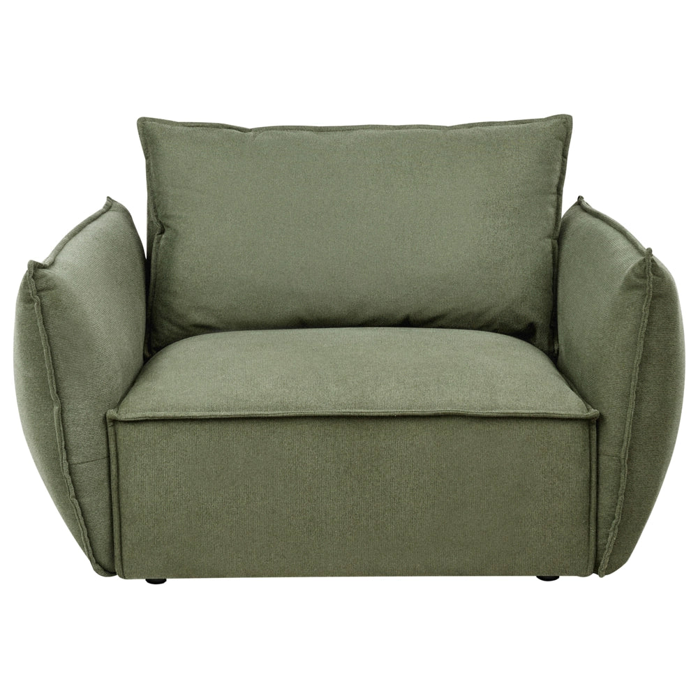 Set da salotto in tessuto Seduta bassa e profonda Schienale imbottito Accogliente Moderno 5 posti verde Moderno Accogliente