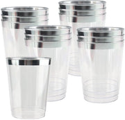 Bicchieri in Plastica da 360 ml - Bicchieri per Festa Riciclabili - Bicchieri da Cocktail in Vetro - Lame Smazzate - Progetto Stivabile - Ideali per i Compleanni