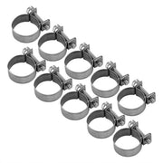 Slangklem RVS - 10 Stuks - 304 Stagno Inossidabile - Verstelbare Diametro 6-20mm - Slangklem con Fermo Sospensione - Resistente allo Shock e Duraturo - 10 pezzi
