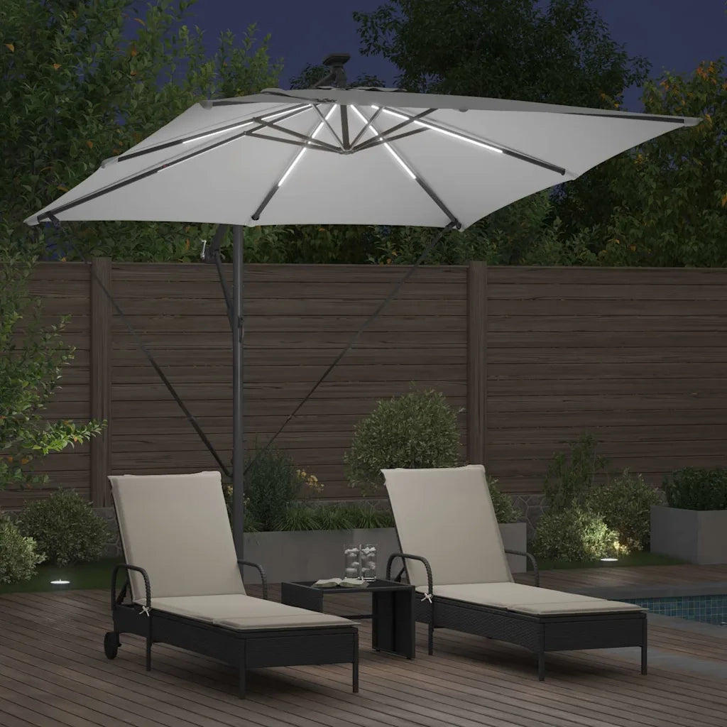 Ombrellone-Ombrello da giardino balcone Sabbia 249 x 249 x 250 cm Poliestere e Alluminio