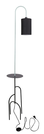 Candellux Ravello lampada da terra con tavolino nera E14