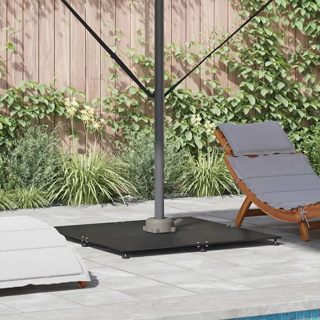 Base per ombrellone Nero 100 x 100 x 4 cm Acciaio