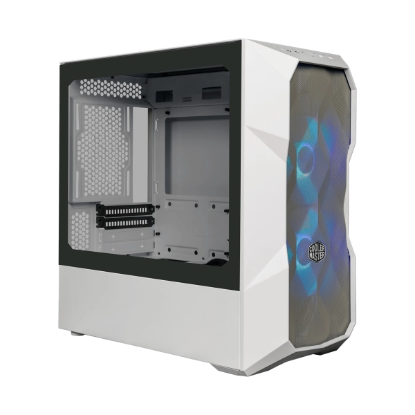 "Case MasterBox TD300 Mesh White- 2USB3.2-2xCombo 2.5""/3.5""-2x2.5""-2x120mm SickleFlow PWM ARGB Front Fans-ARGB/PWM Hub-NO PSU"