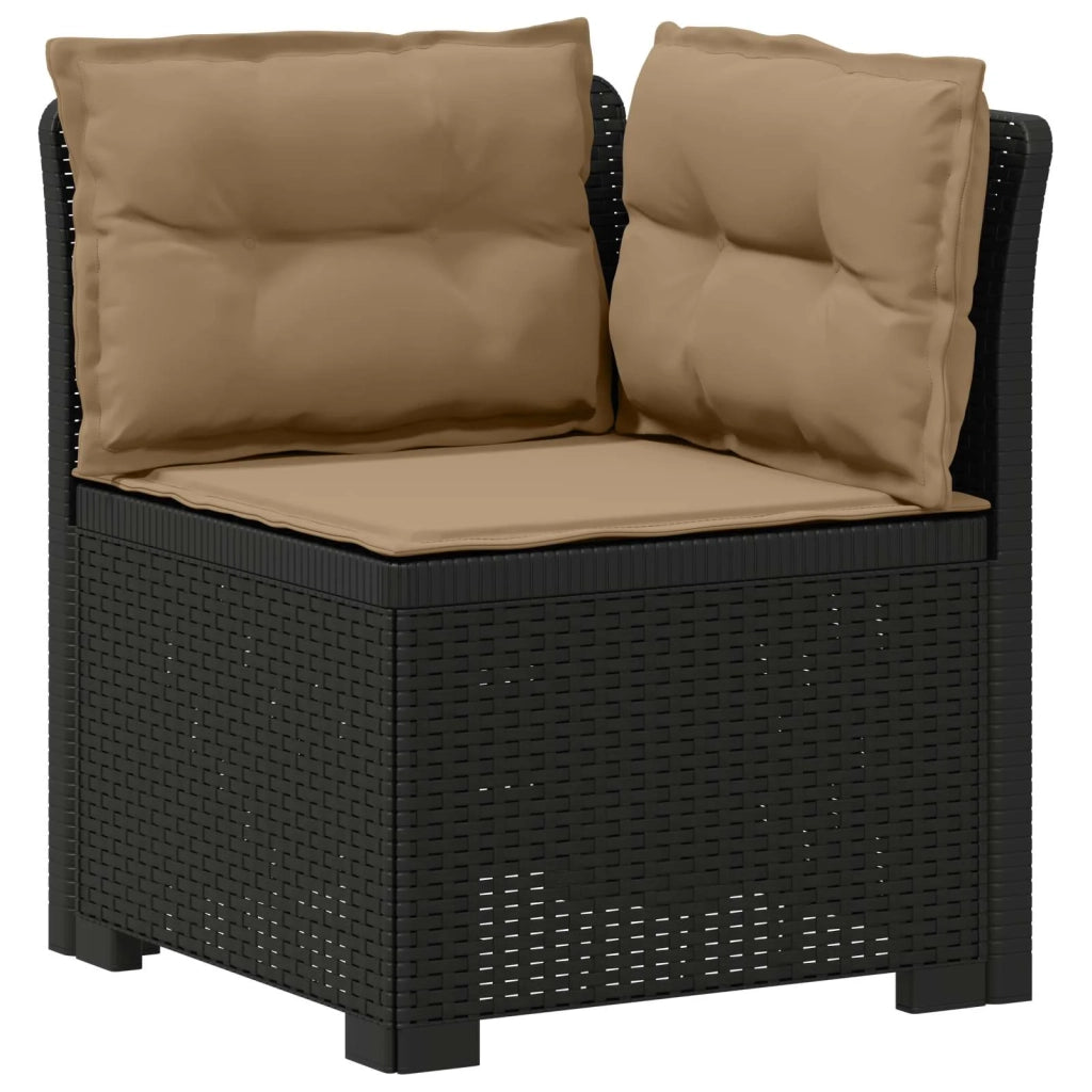 Divano da esterno-Divano da Giardino a 2 Posti con Cuscini Aspetto Rattan PP 892228