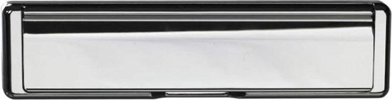 Letterina della Posta Premium Resistente - Rilascio Automatico per Porta in PVC o Legno - Adatto per Finestrini di Mezzarail e Porte in Composito - Spessore 40-80mm - Acciaio Inox Hardex Laccato Argento