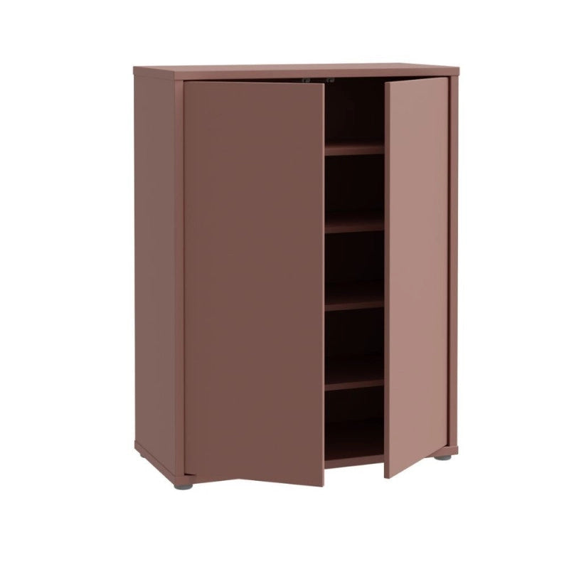 Mobile multiuso Medea 2 ante colore terracotta 74.5x34.9xH 99.1 cm.