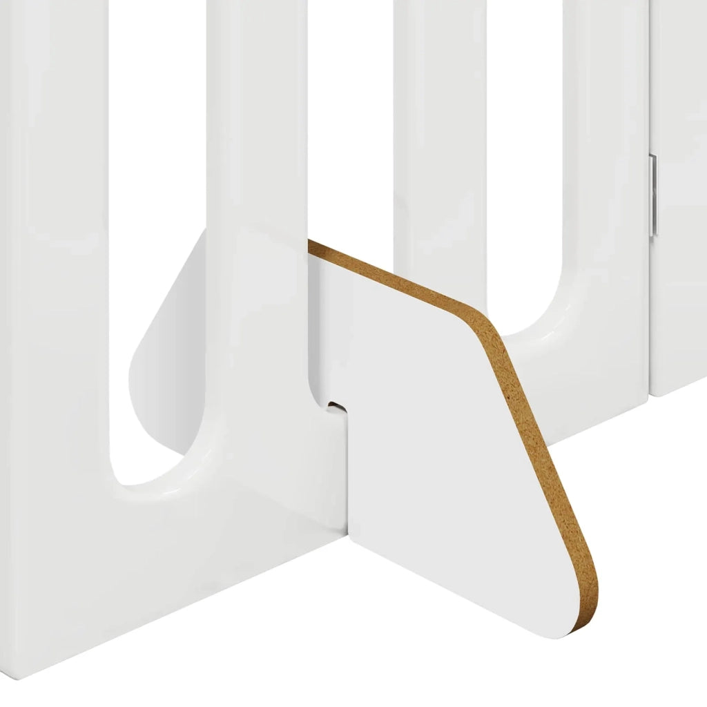 Recinto pieghevole per animali 4 pcs Bianco Lucido 8005980
