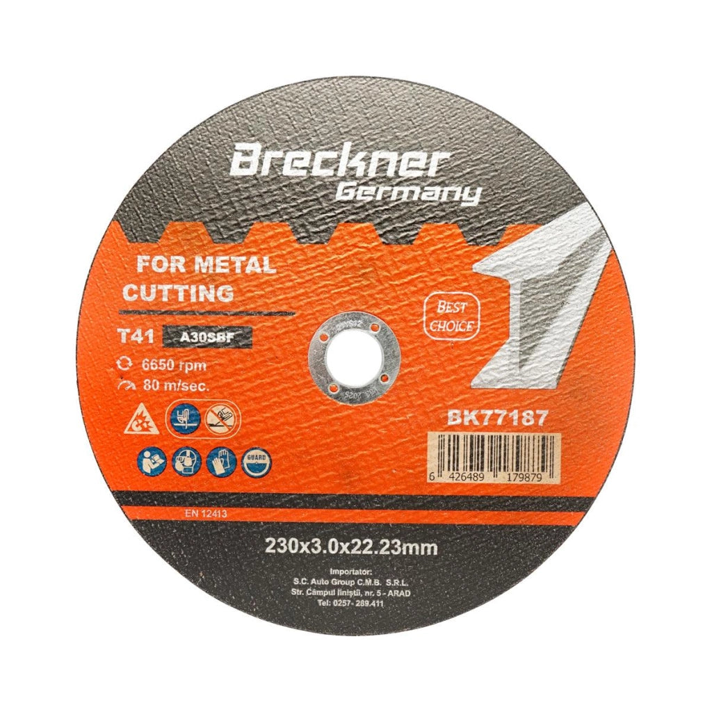 10 Dischi da Taglio T41 230x3x22mm per Metallo Disco Flessibili taglio Ferro per Smerigliatrice Angolare Mola Taglio Breckner Germany