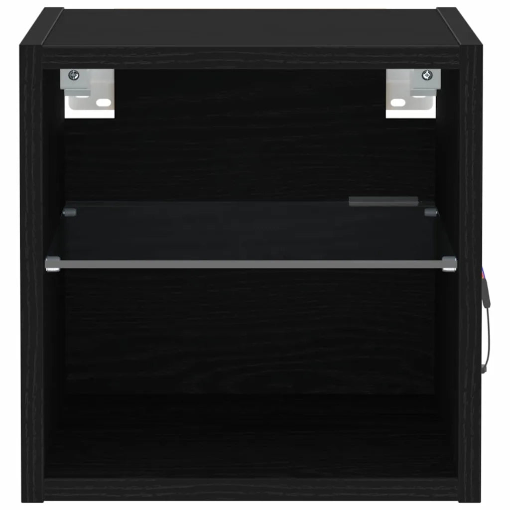 Set mobile TV 2 pz-Set di 2 Credenza per TV Nero 30 x 28,5 x 30 cm Legno multistrato