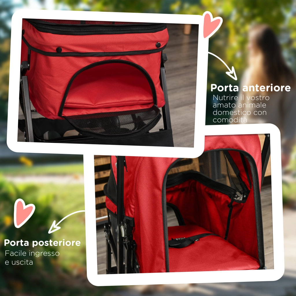 Trasportino per Cani Pieghevole ¨C Minimal ¨C 76.5x52x95cm Rosso