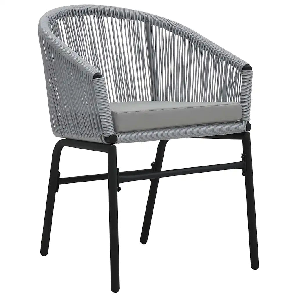 Set da Pranzo per Giardino 7 pcs Grigio polyrattan 3378826