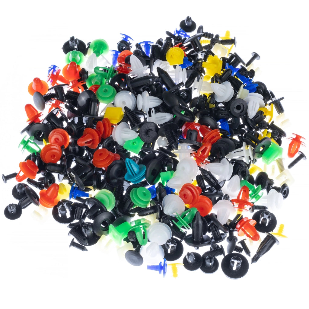 Set di Rivetti Universali per Auto Rosfix – 600 Pezzi | Materiale Plastico, Multicolore, Lunghezza 1-4 cm