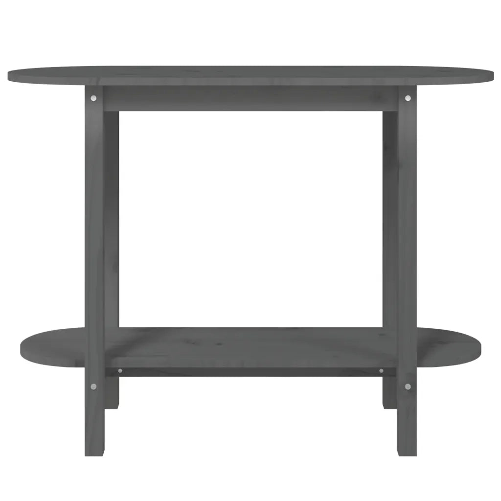 Tavolo Consolle | Tavolo d'Ingresso Grigio 110x40x80 cm in Legno Massello di Pino