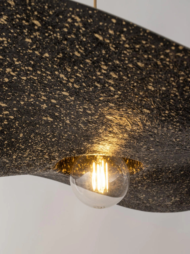 Lampada a sospensione Kapello ottone/nero Ø55 E27 Sigma
