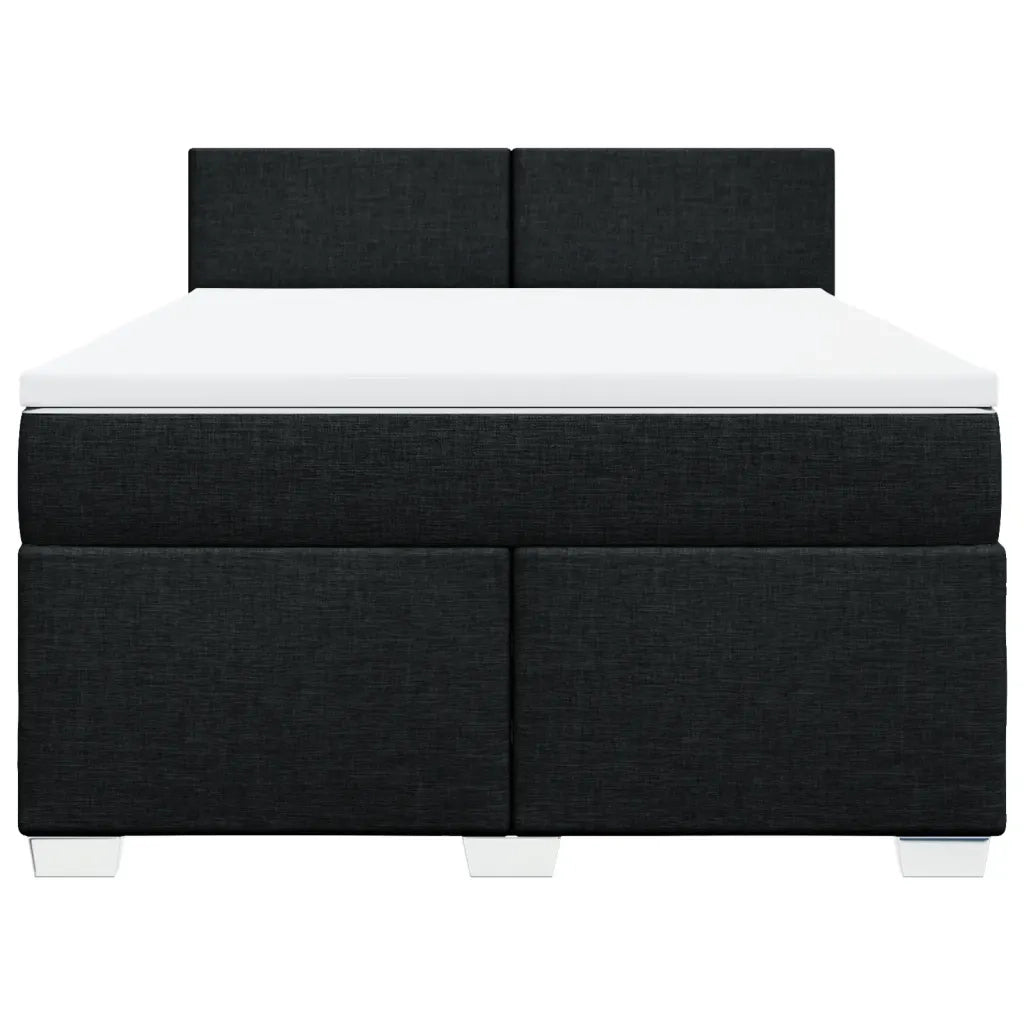 Giroletto a Molle con Materasso Nero 140x190 cm in Tessuto 3288178