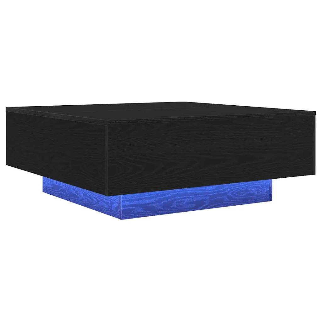 Tavolino da salotto | Tavolino da caff¨¨ | Tavolino da Soggiorno Rovere Nero 80 x 80 x 31 cm