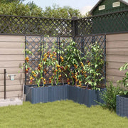 Vaso da giardino 5 pcs Grigio Plastica 42002879