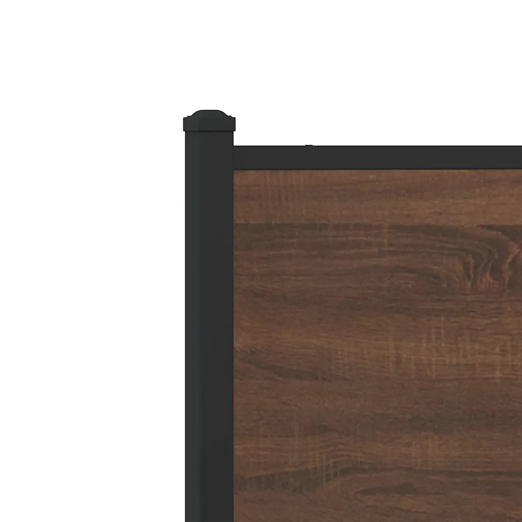 Giroletto senza Materasso in Metallo Rovere Marrone 100x200 cm 4007778