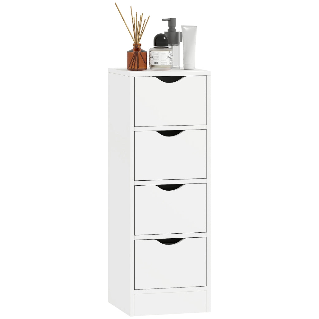 Mobile da bagno con 4 cassetti ¨C Minimal ¨C bianco 29x29x83 cm