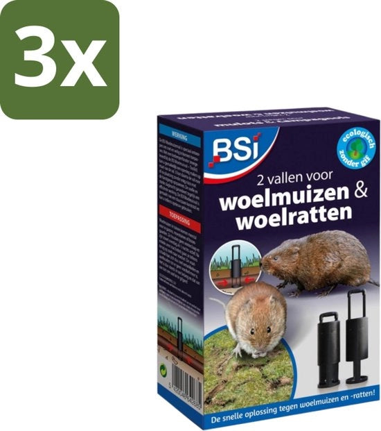 Confezione da 3 pezzi - Val per Topi e Marmotte - Doppio Pacchetto - Imballaggio in Bulk