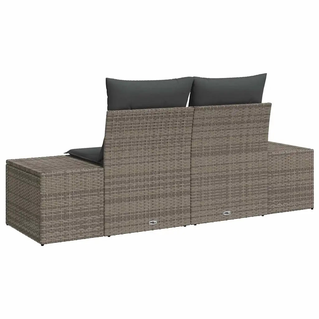 Divano da giardino Grigio 184 x 62 x 69 cm polyrattan 42006794