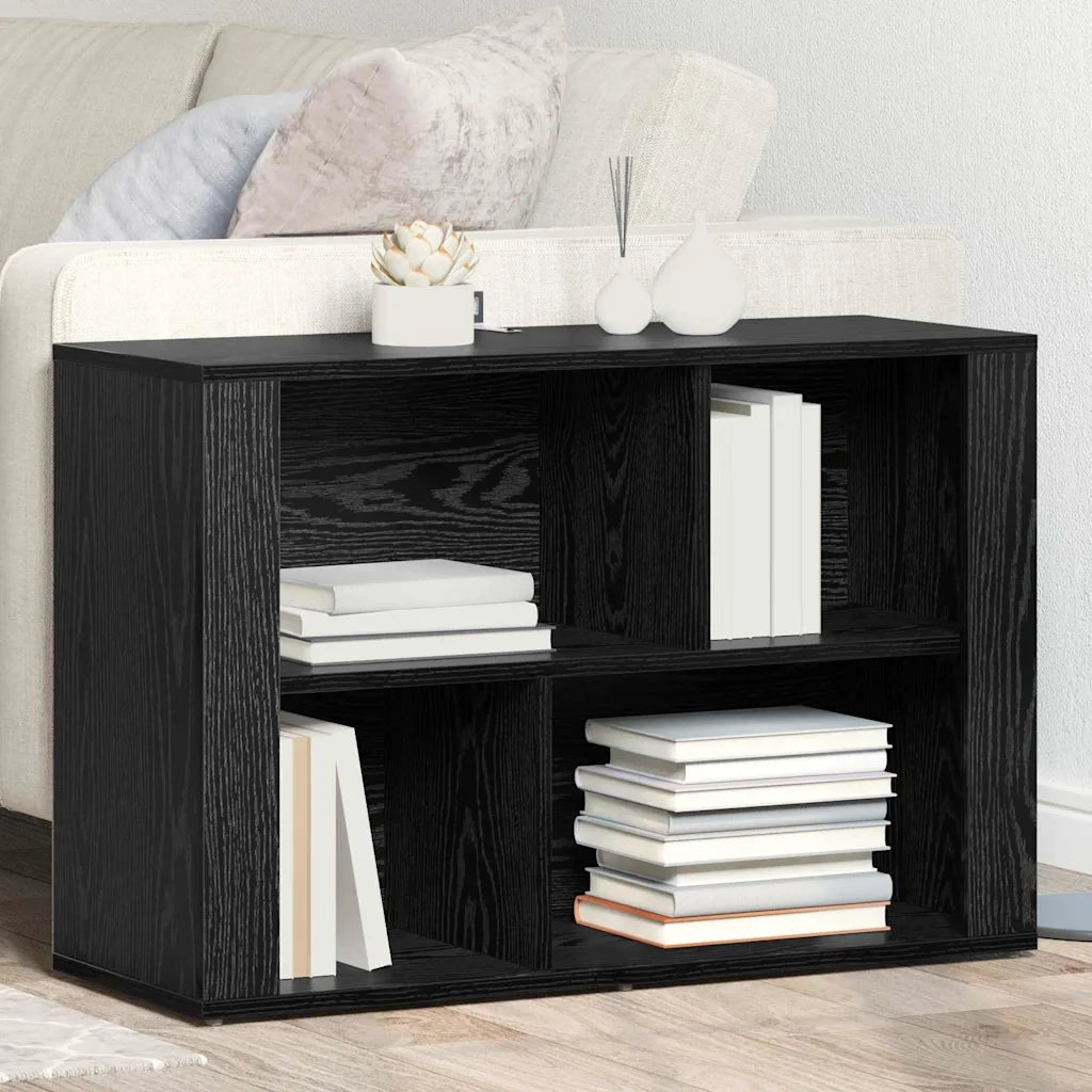 Credenza | Madia | Buffet da pranzo | Armadio da pranzo Rovere Nero 80 x 30 x 53 cm Legno multistrato