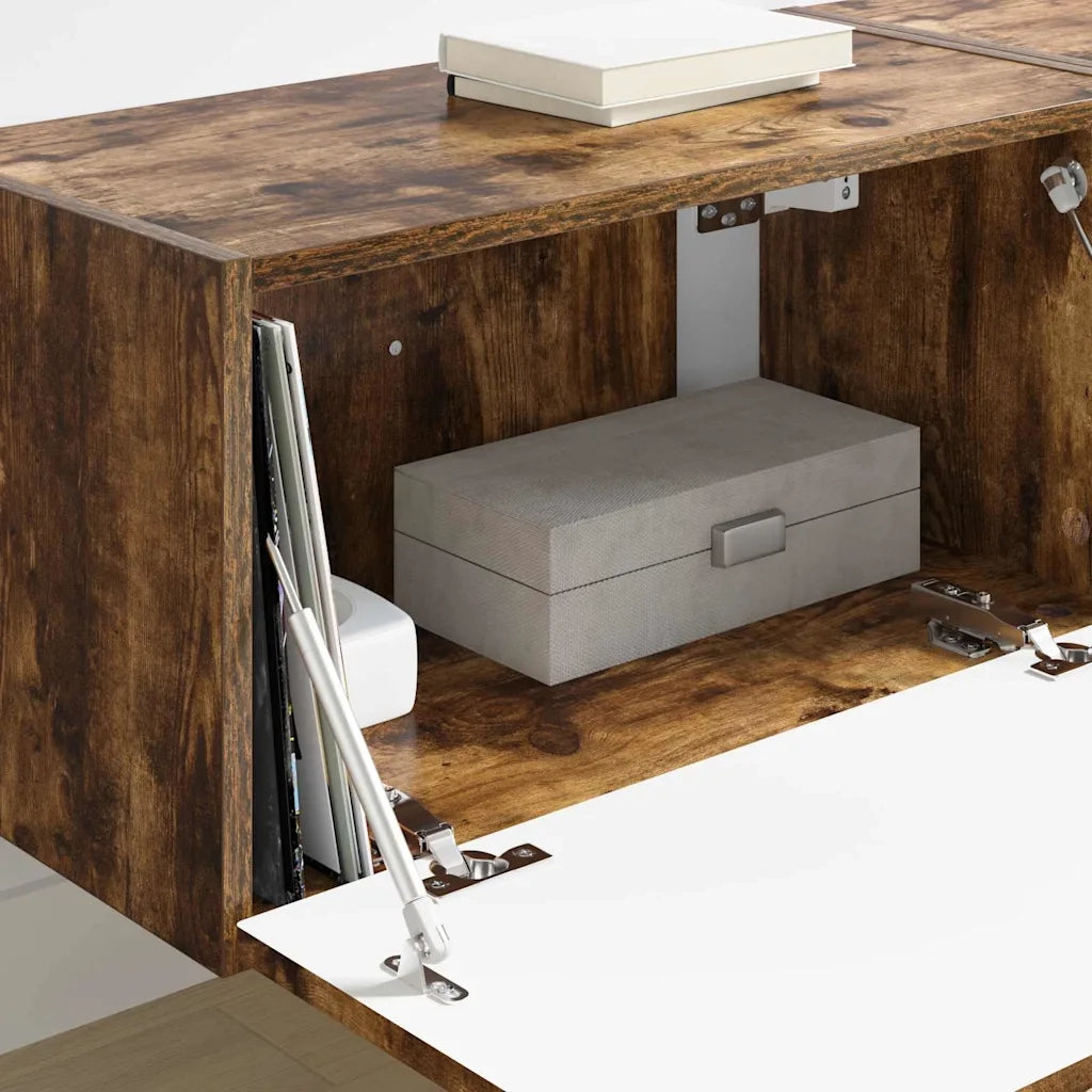 Mobile TV da parete 2 pz | Armadietto TV | Mobile Porta TV Rovere fum¨¦ 60 x 31 x 29,5 cm