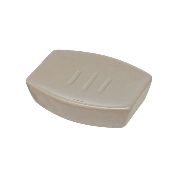 Porta sapone in ceramica tortora Linea Parigi Feridras