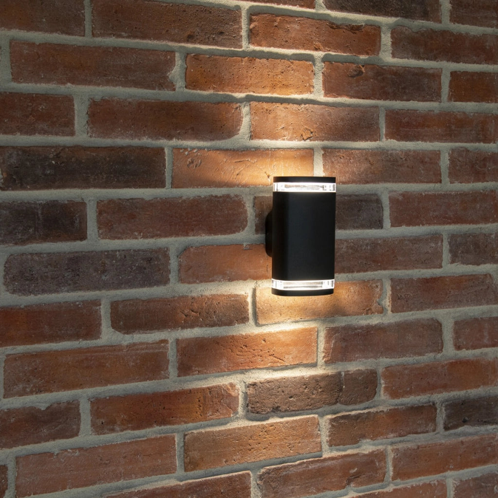 Applique esterna ovale nera 14cm GU10 IP54 Kanlux ZEVI