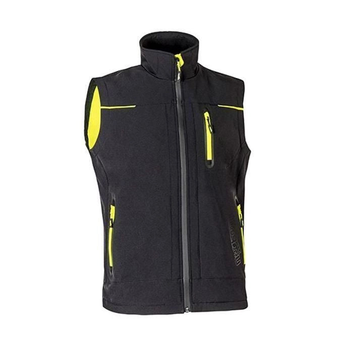 U-Power WFU188BC-L Universe Gilet Softshell Smanicato Membrana U-Tex Impermeabile Antivento Fodera Micropile colore Black Carbon