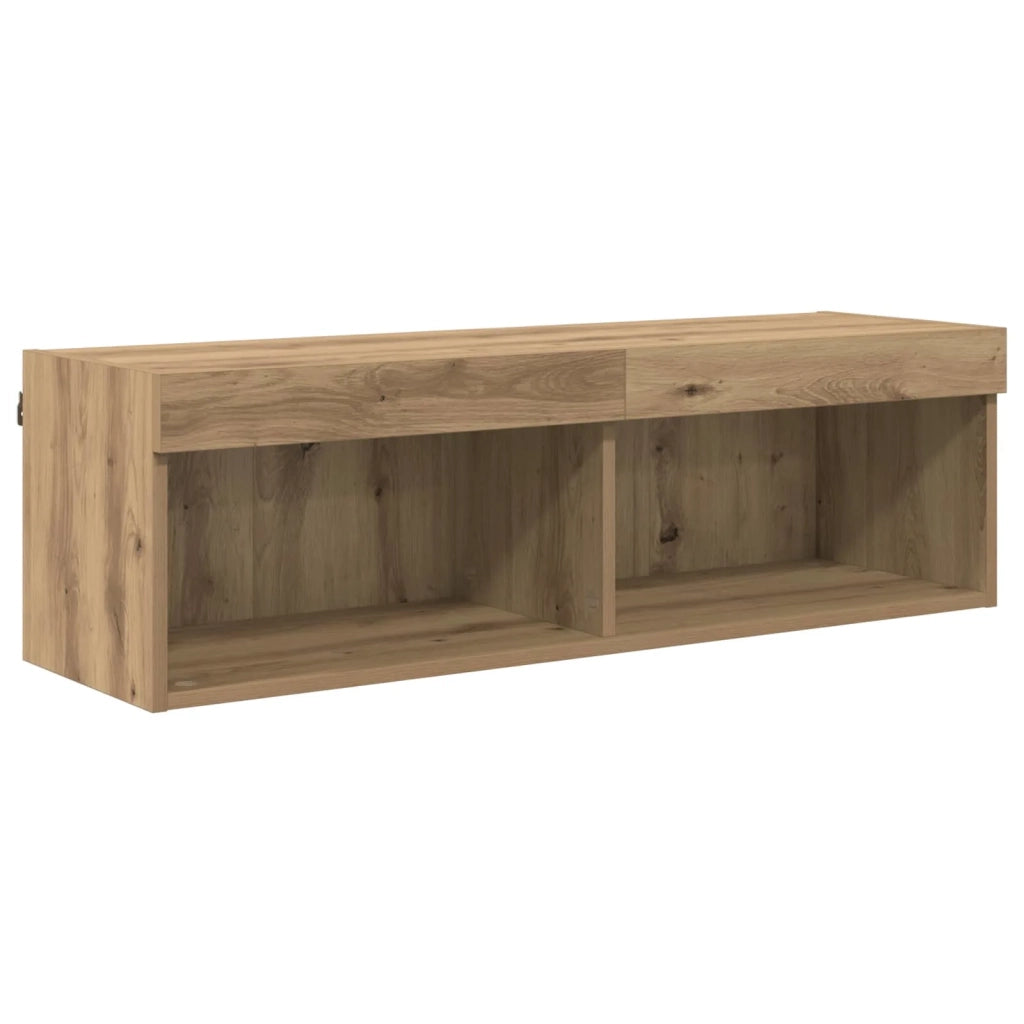 Mobile Porta TV con LED 5 pz-Credenza per TV Rovere artigianale 656534