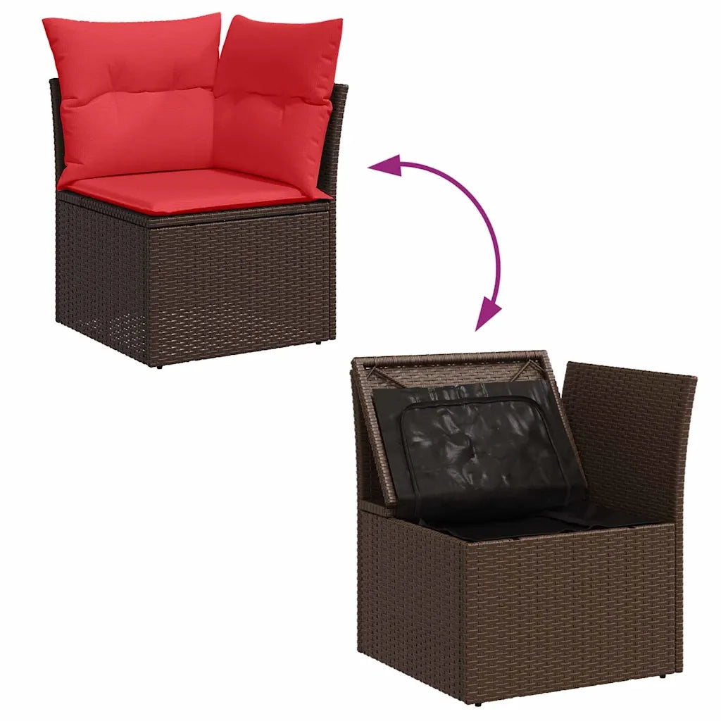 Set Divano da Giardino 6 pcs Marrone polyrattan 3354053
