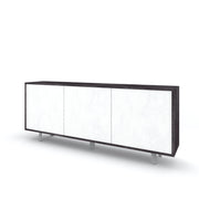 Buffet 3 ante VELBRUK nero pietra/bianco pietra