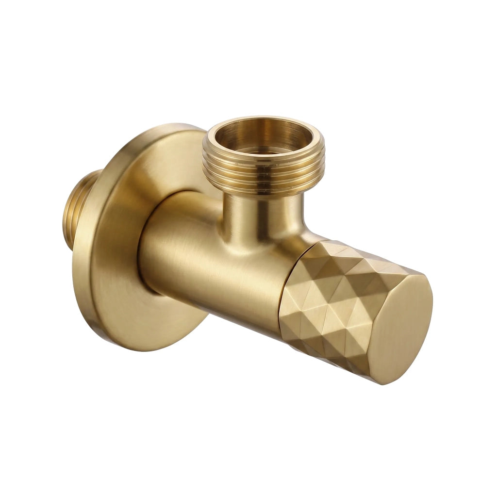 Valvola Ad Angolo Diamond 03 1/2" X 3/4" Brush Gold