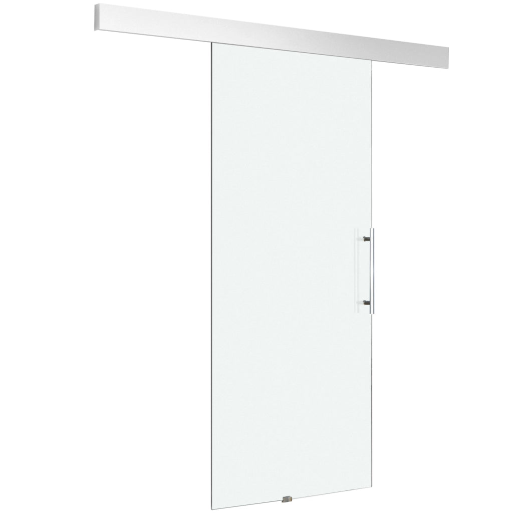 Porta Scorrevole in Vetro Smerigliato ¨C zephmum ¨C Grigio 205x90x0.8cm